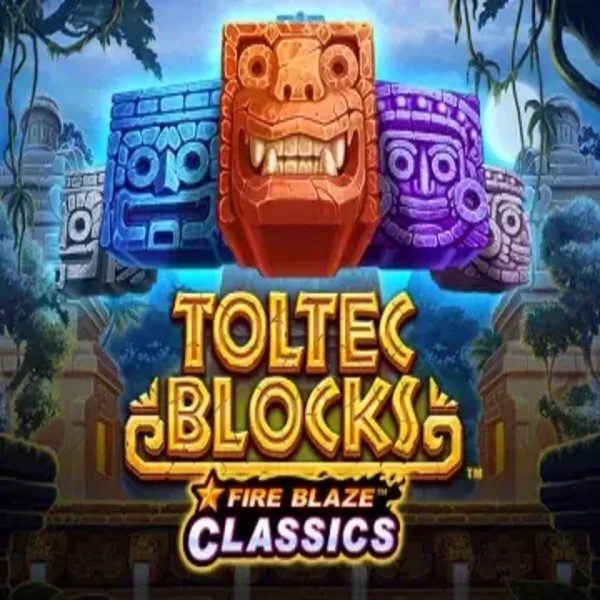 Fire Blaze: Toltec Blocks online game logo by Rarestone Gaming on beefscasino.org